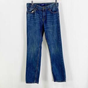 OLD NAVY Girls Blue Straight Leg Mid Rise Jeans